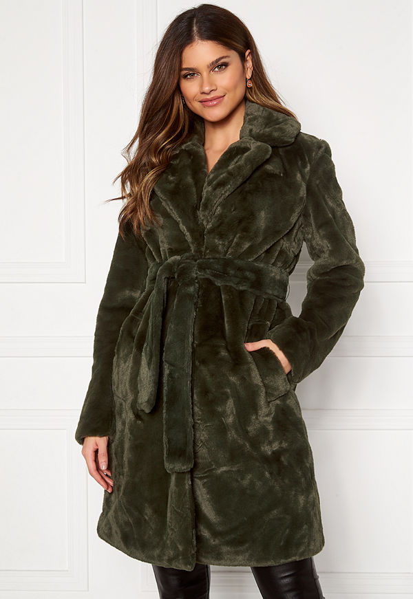 Vila Boda New Faux Fur Coat Forest Night
