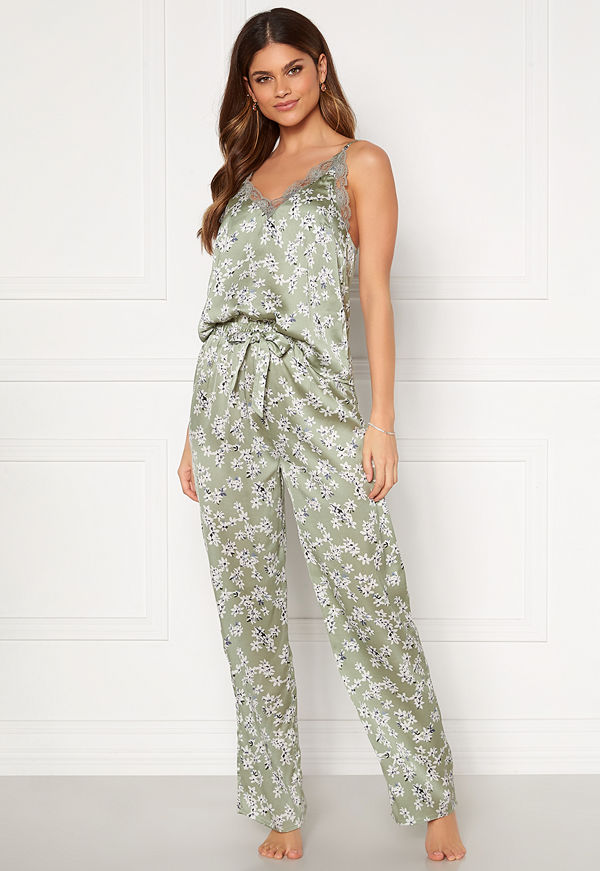 Bubbleroom Steph printed pyjama set Dusty green / Floral