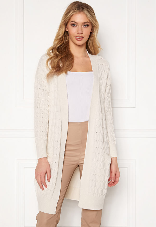 Only Bina Life L/S Long Cardigan Pumice Stone