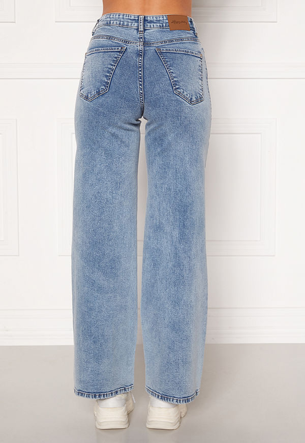Happy Holly Peggy wide leg jeans Light denim