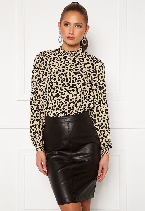 Vero Moda Ani L/S Smock Top Safari Aop: Linea