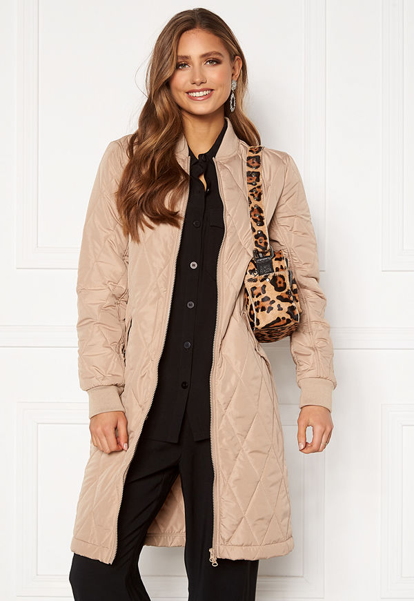 Happy Holly Freya quilted coat Beige