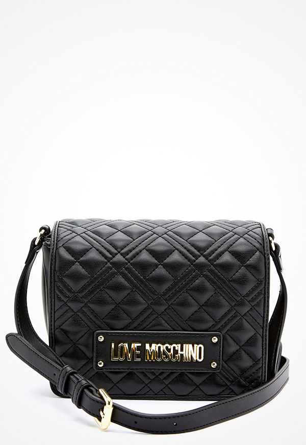 Love Moschino axelväska New Shiny Quilted Bag 000 Black