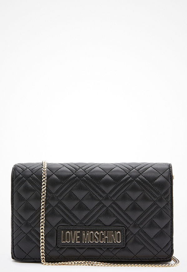 Love Moschino svart mönstrad axelväska Evening Bag Black