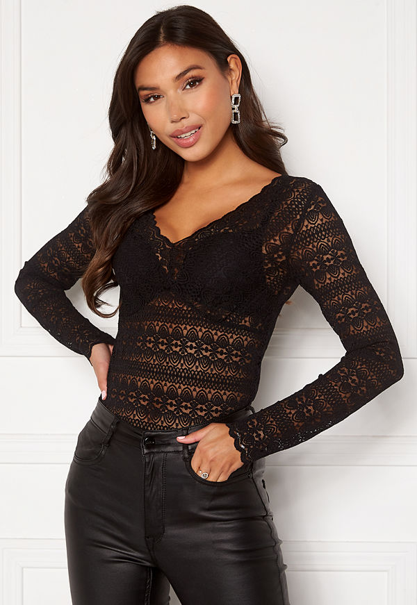 Vila Chikka V-Neck L/S Lace Top