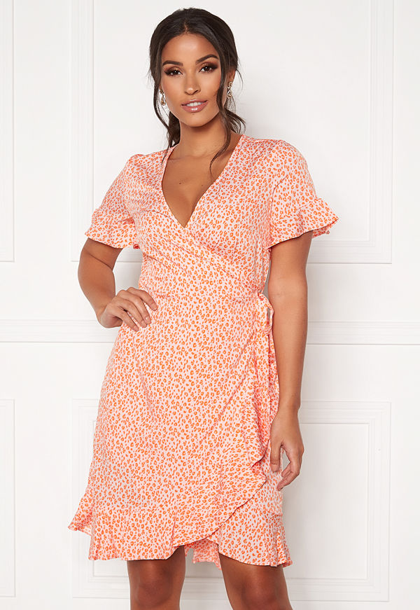 Vero Moda Henna 2/4 Wrap Frill Dress