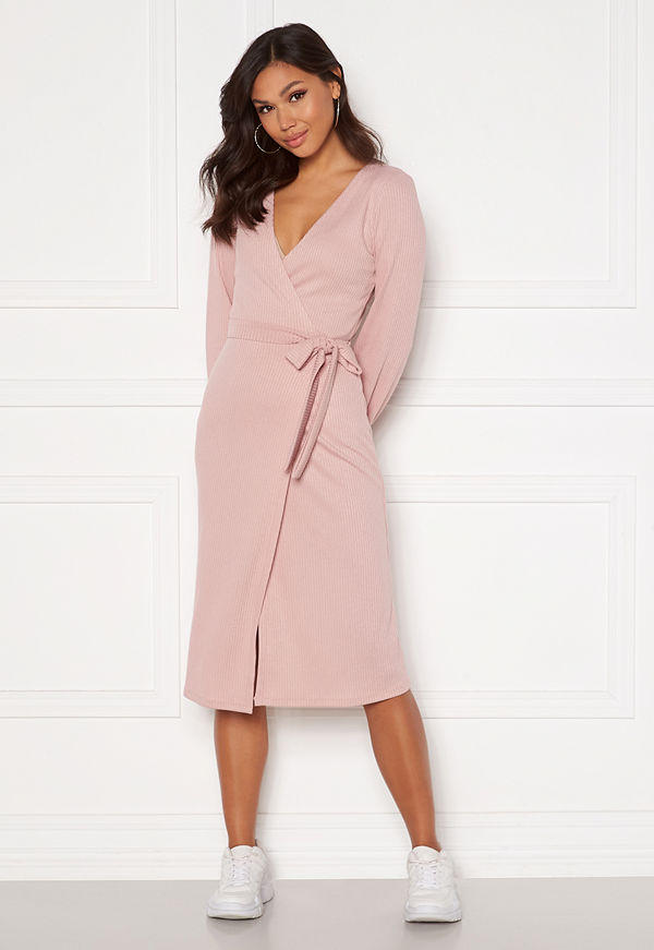 Chiara Forthi Corina rib wrap midi dress