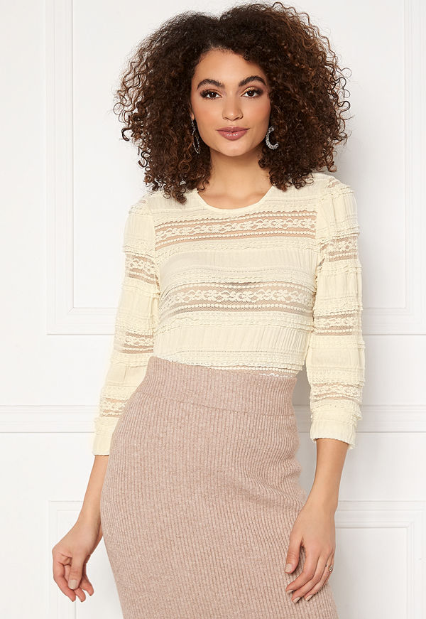 Only Felina Life 3/4 Top Cloud Dancer
