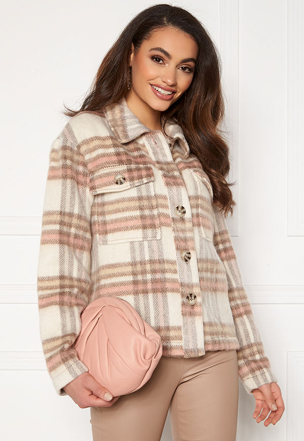 NuNoo beige kuvertväska Saki Rose