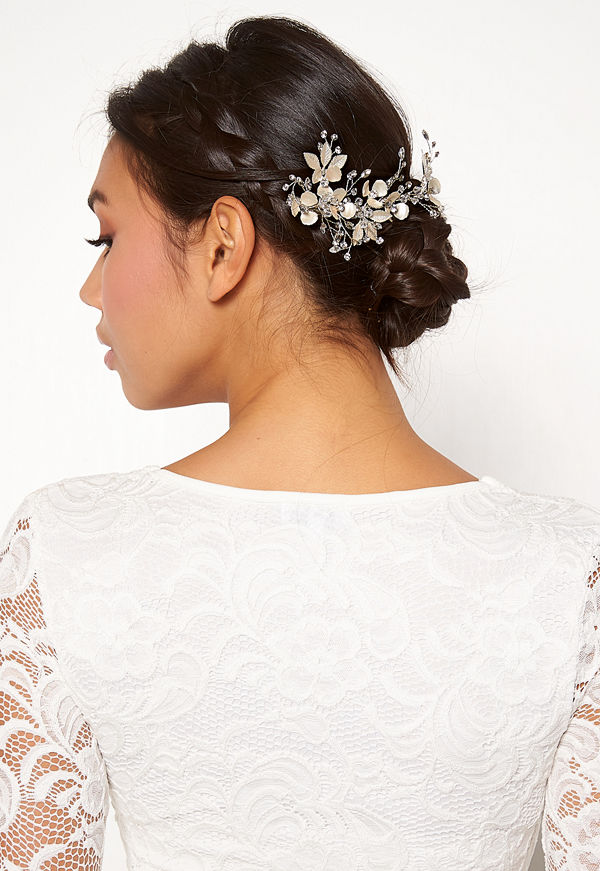 Ivory & Co smycke Flora Haircomb Silver