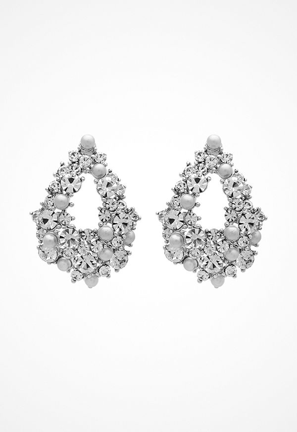 Lily and Rose örhängen Alice Pearl Earrings Dove Grey/Silver