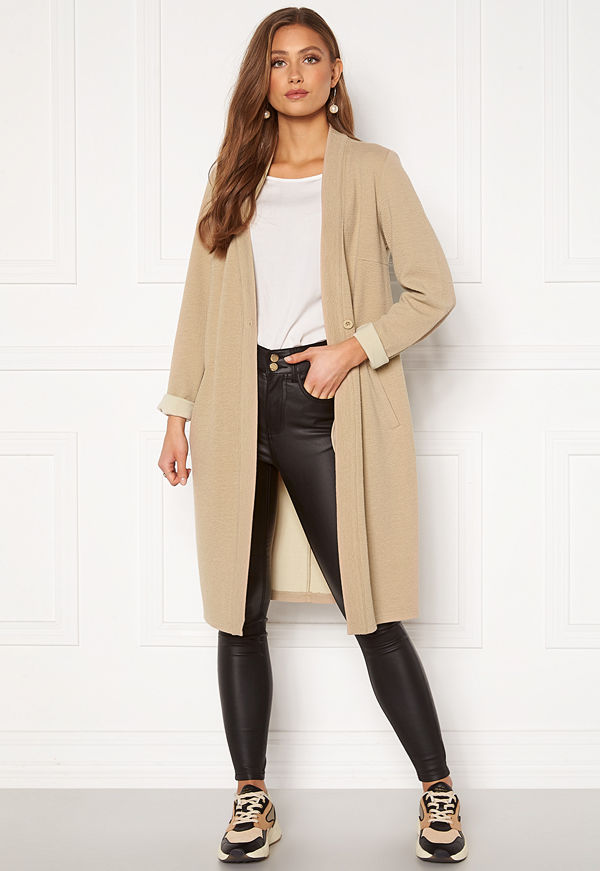 Happy Holly Stefanie tricot coat Beige