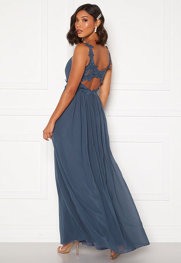 Moments New York Afrodite Chiffon Gown Blue