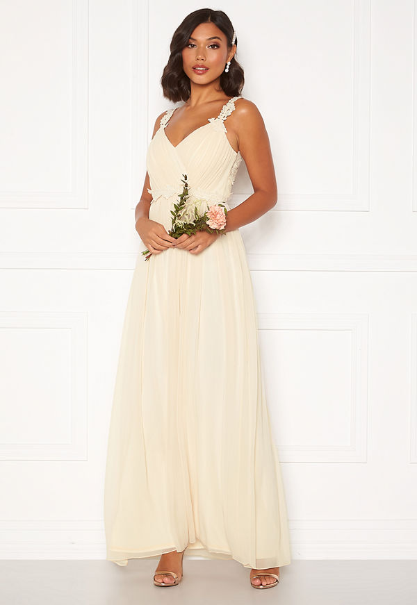 Moments New York Afrodite Chiffon Gown Champagne