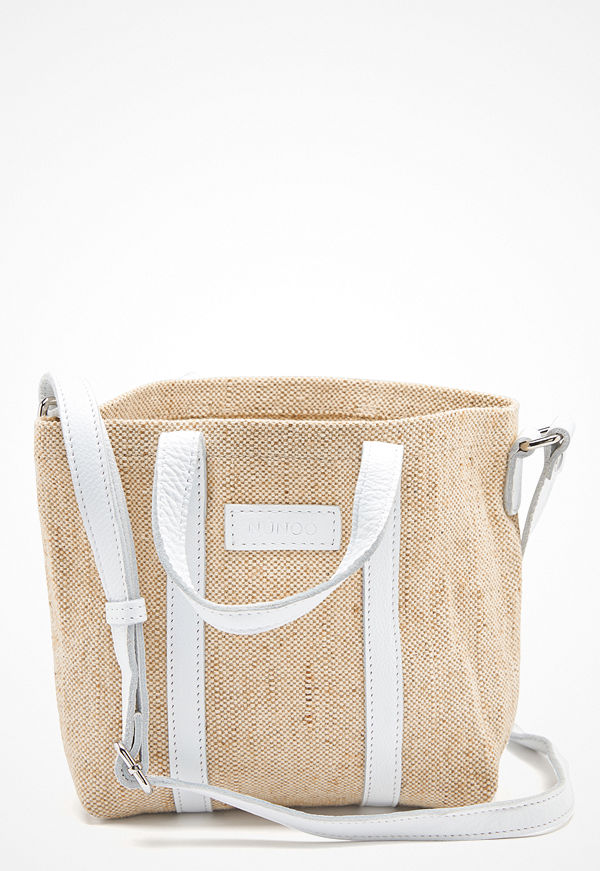 NuNoo omönstrad axelväska Small Shopper Sand