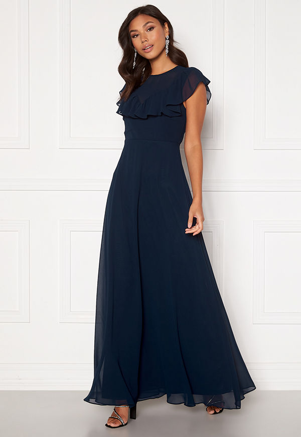 Moments New York Lea Frill Gown Navy