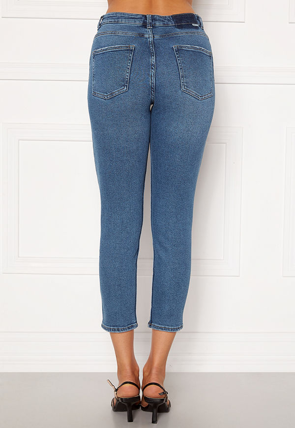 Only Erica Life Mid Ank Jeans Dark Blue Denim
