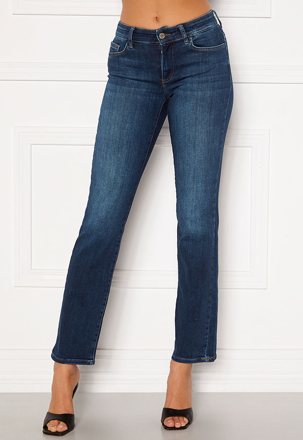 Only Malou Reg Life Straight Jeans Dark Blue Denim