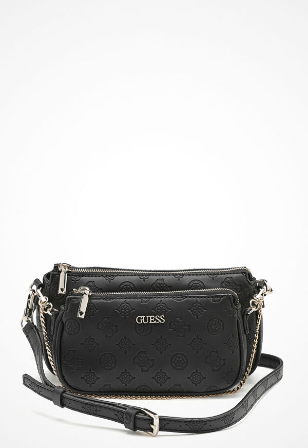 Guess svart axelväska Dayane Double Pouch Black