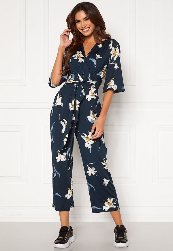 Happy Holly Simone kimono sleeve jumpsuit Dark blue / Patterned