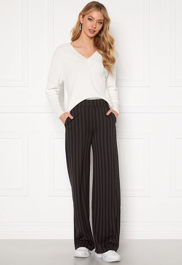 Ichi svarta randiga byxor Ruti Pants Black