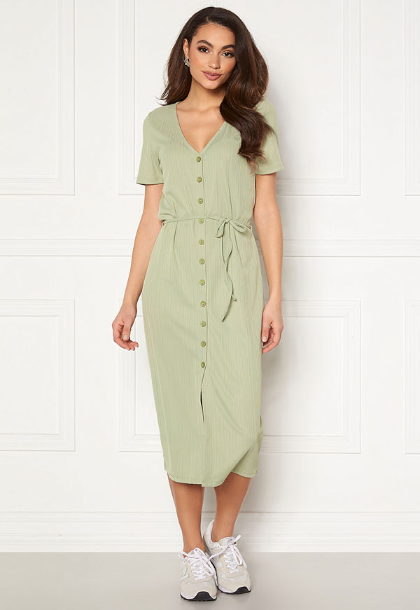 Bubbleroom Tyra button dress Dusty green