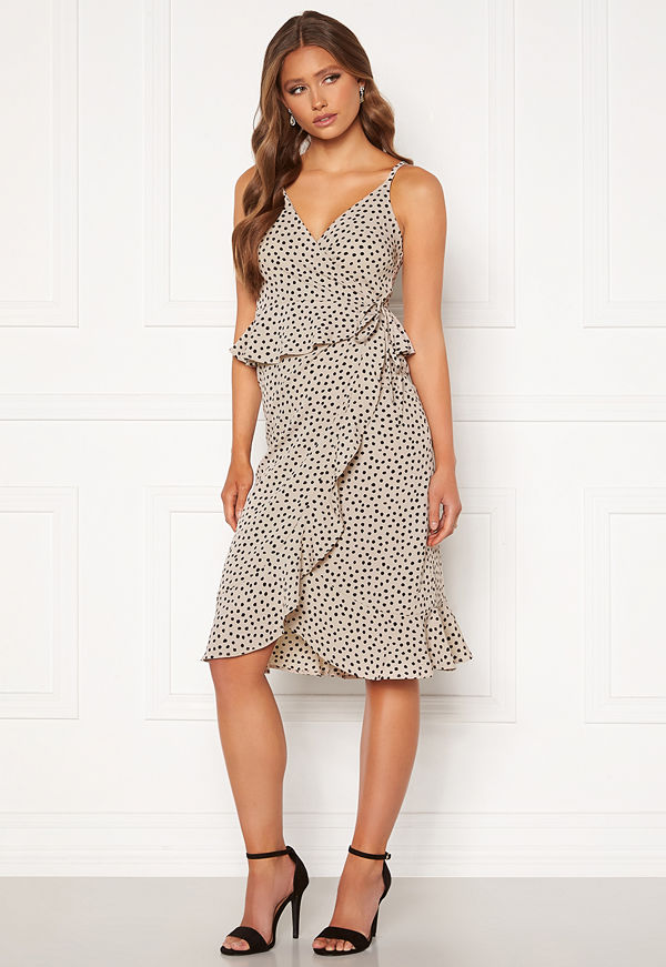 Bubbleroom Analisa dress Beige / Black / Dotted