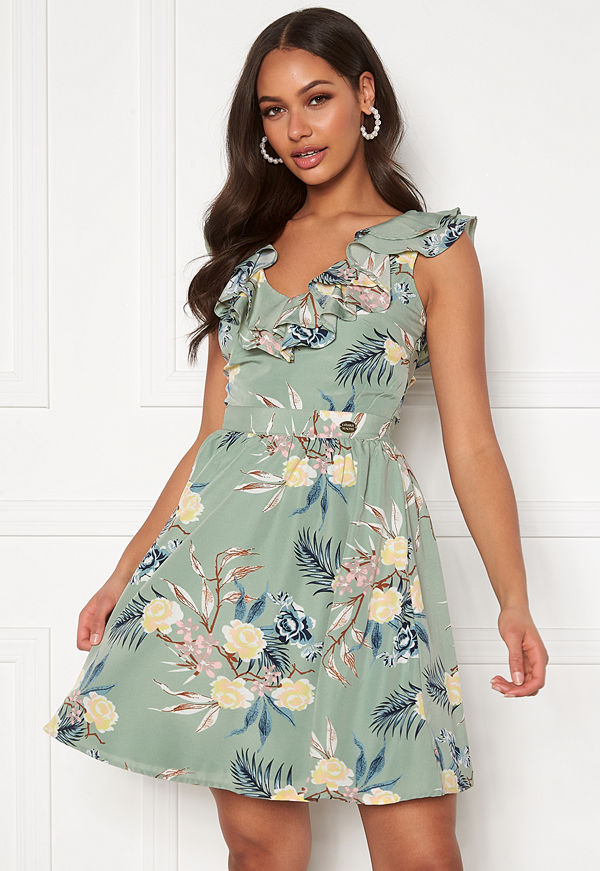 Chiara Forthi Pernille flounce dress Light green / Floral