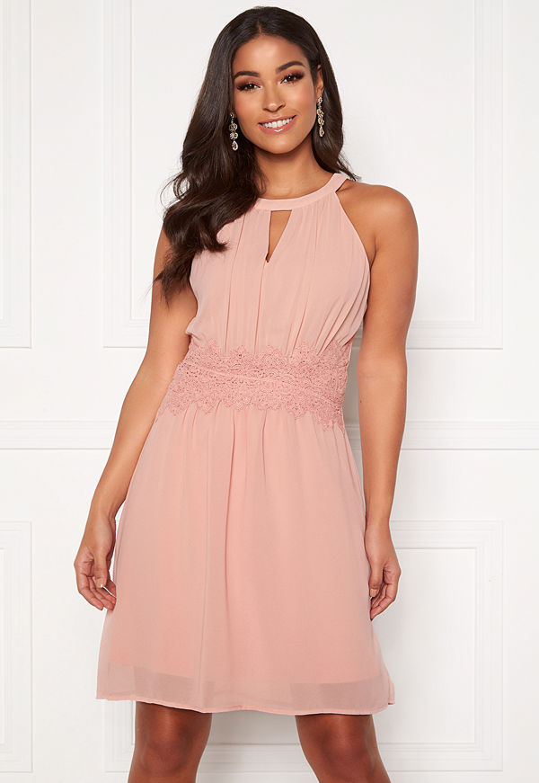Vila Milina Halterneck Dress Pale Mauve