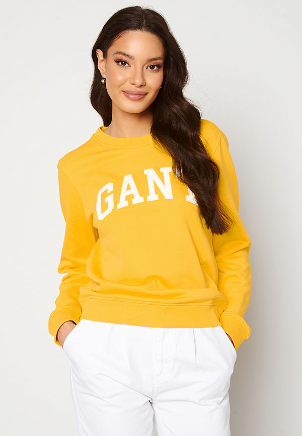 Gant Arch Logo C-Neck Sweat 728 Solar Power Yell