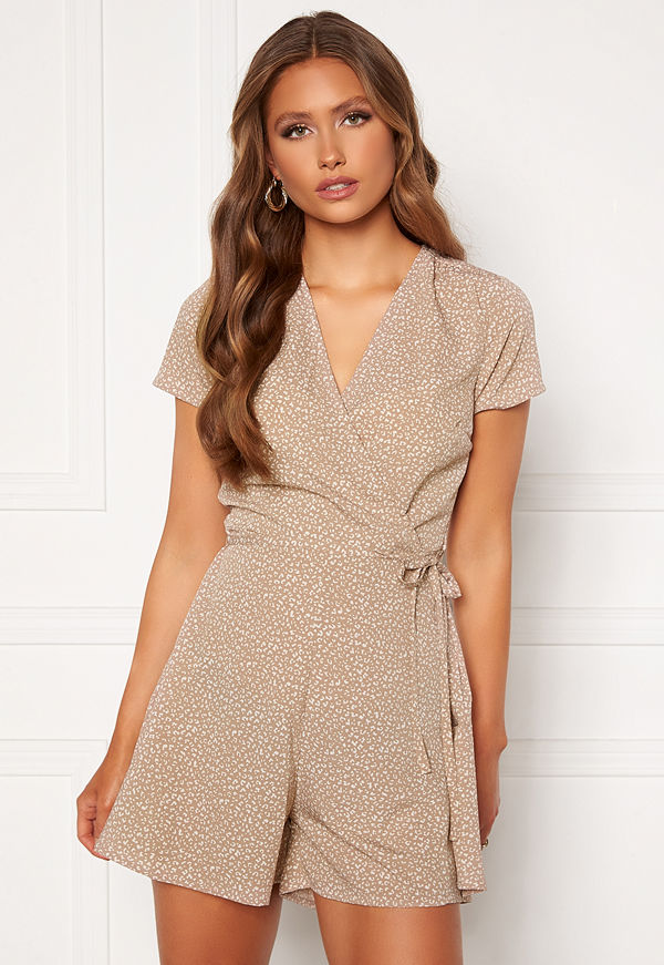 Bubbleroom Janelle playsuit Beige / Brown / Leopard