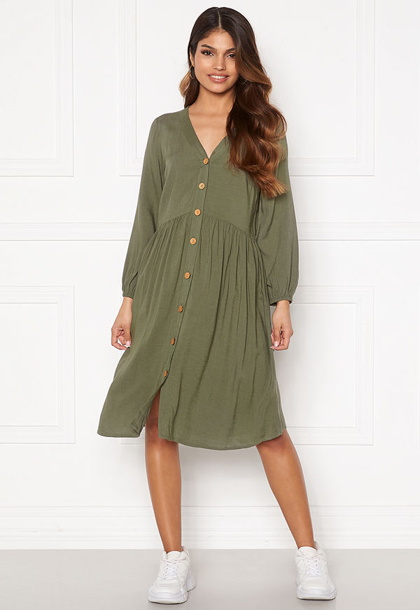 Happy Holly Karen dress Khaki green