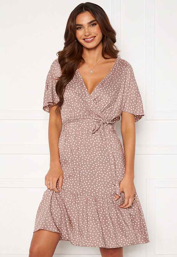 Happy Holly Olivia dress Dusty pink / Offwhite