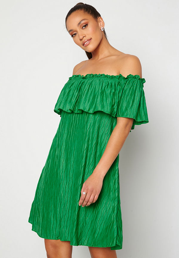 Vila Plisra Offshoulder Dress Jelly Bean