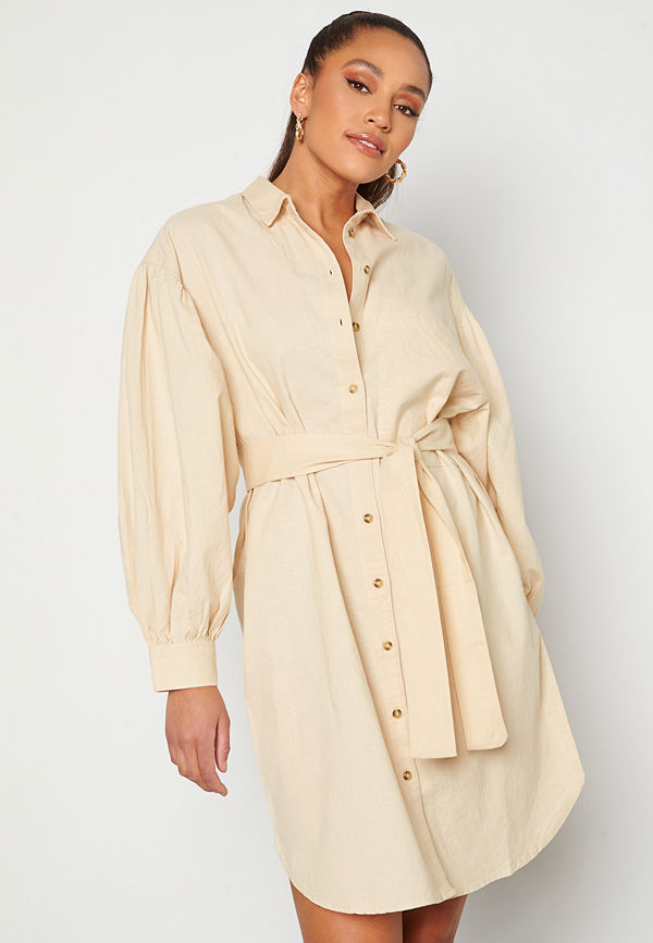 Selected Femme Cecilie Short Shirt Dress Sandshell