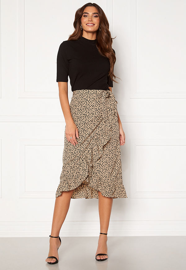 Vero Moda Henna Wrap Blk Skirt Nomad Aop: Loula