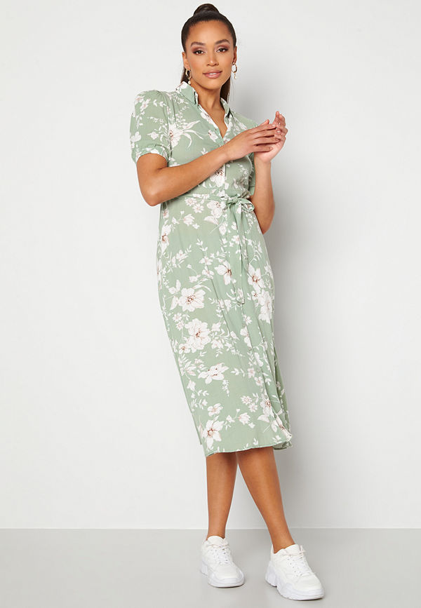 Trendyol Belt S/S Shirt Dress Beyaz/White