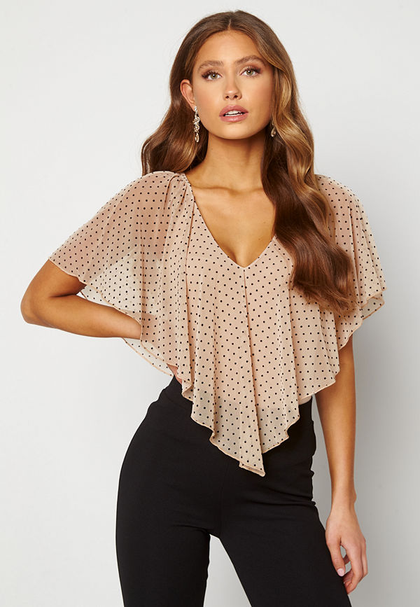 Happy Holly Fanny top Light beige / Dotted