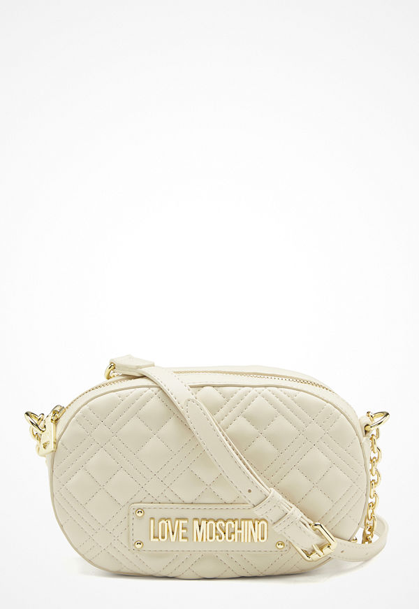 Love Moschino New Shiny Quilted Bag 110 Ivory