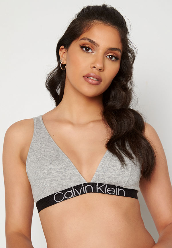 Calvin Klein Unlined Triangle Bra PKG Grey Heather