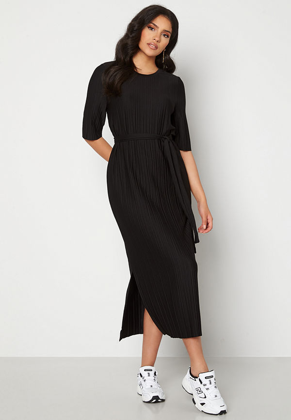 Selected Femme Terle 2/4 Midi Plisse Dress Black