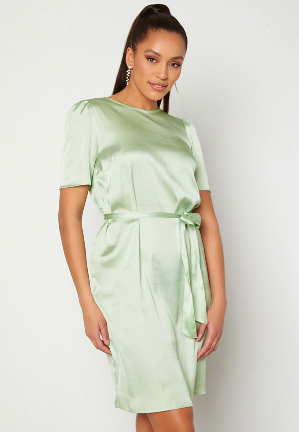 Alexandra Nilsson X Bubbleroom Satin T-shirt Dress Mint green