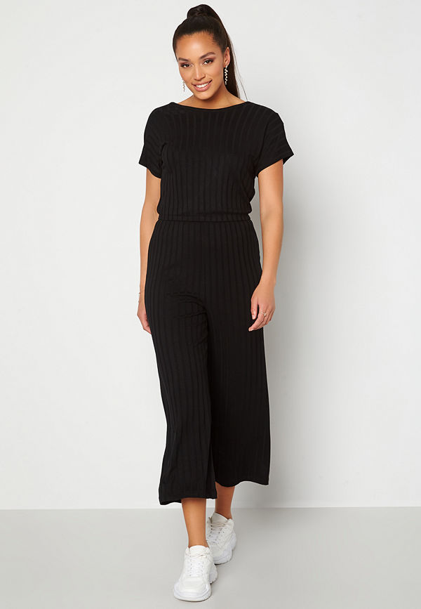 Happy Holly Emmy rib jumpsuit Black