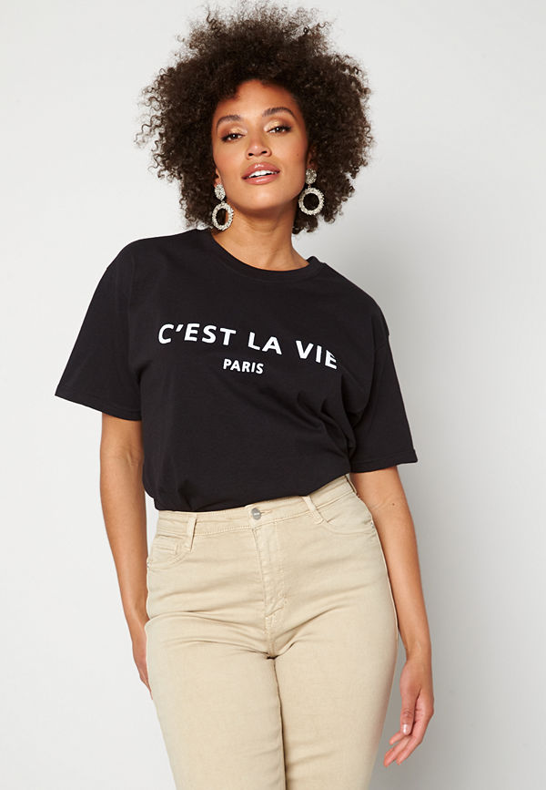 Ax Paris Cest La Vie T-shirt Black