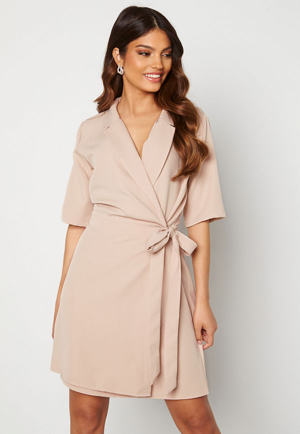 Trendyol Mandy S/S Wrap Dress Tas/Stone