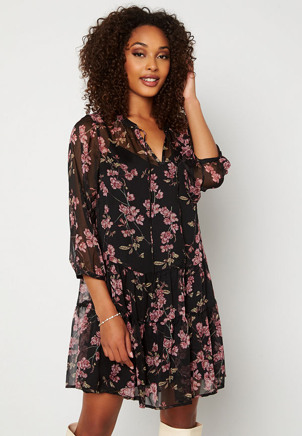 Vero Moda Wonda 3/4 Tunic Black AOP Mallie