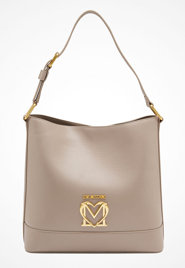 Love Moschino omönstrad axelväska Love Moschino Scarf Bag 001 Grey