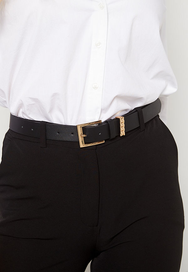 Bubbleroom Weslie chain belt Black / Gold
