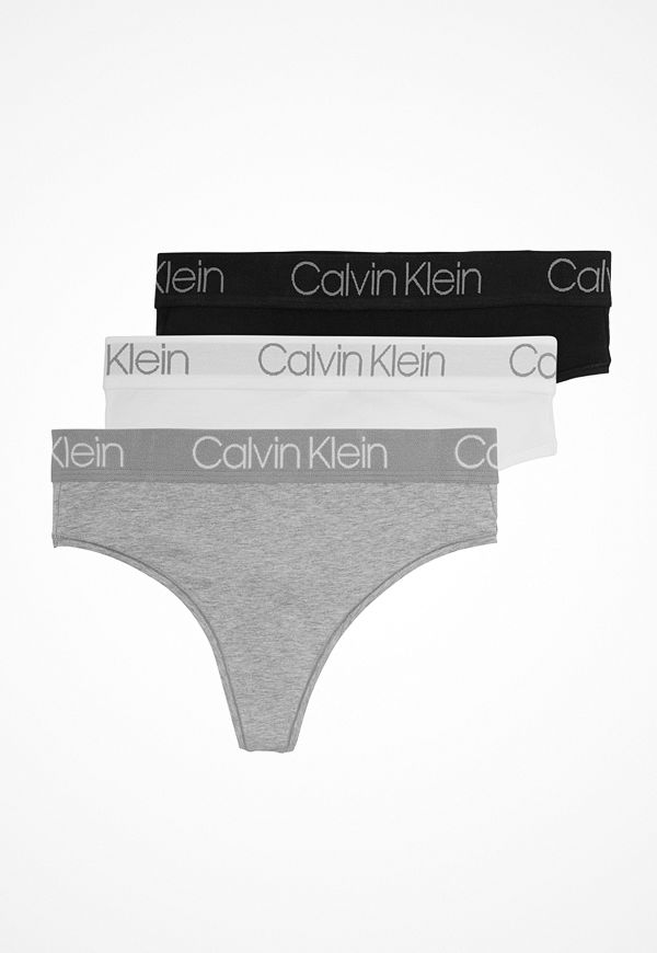 Calvin Klein High Waist Thong 3-Pack 999 Black