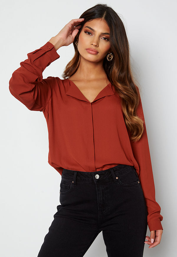 Vila Lucy L/S Shirt Burnt Henna